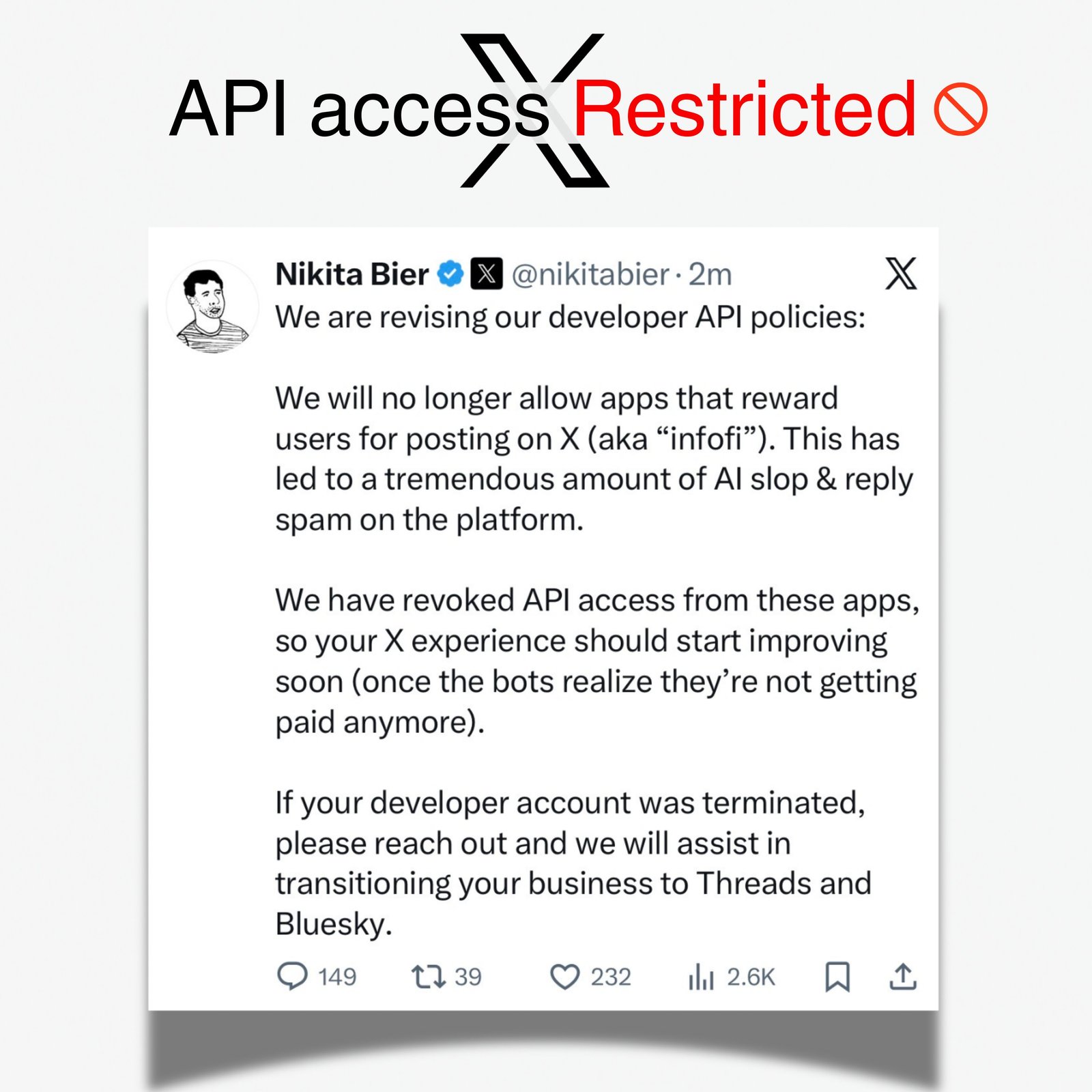 X API Policy Update - Stopping Reward-Driven Spam